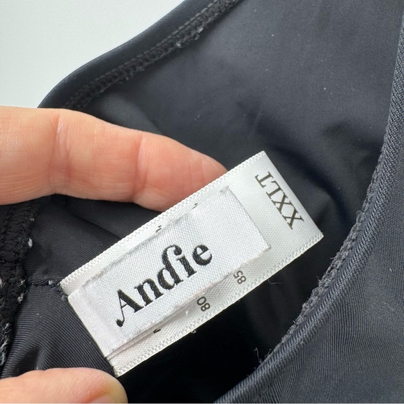 Andie Swim The Medium Coverage Mykonos One Piece Black Swimsuit Size XXLT - Picture 4 of 8